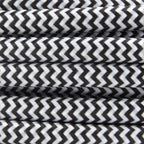 Seta ZIG ZAG nero - Tondo