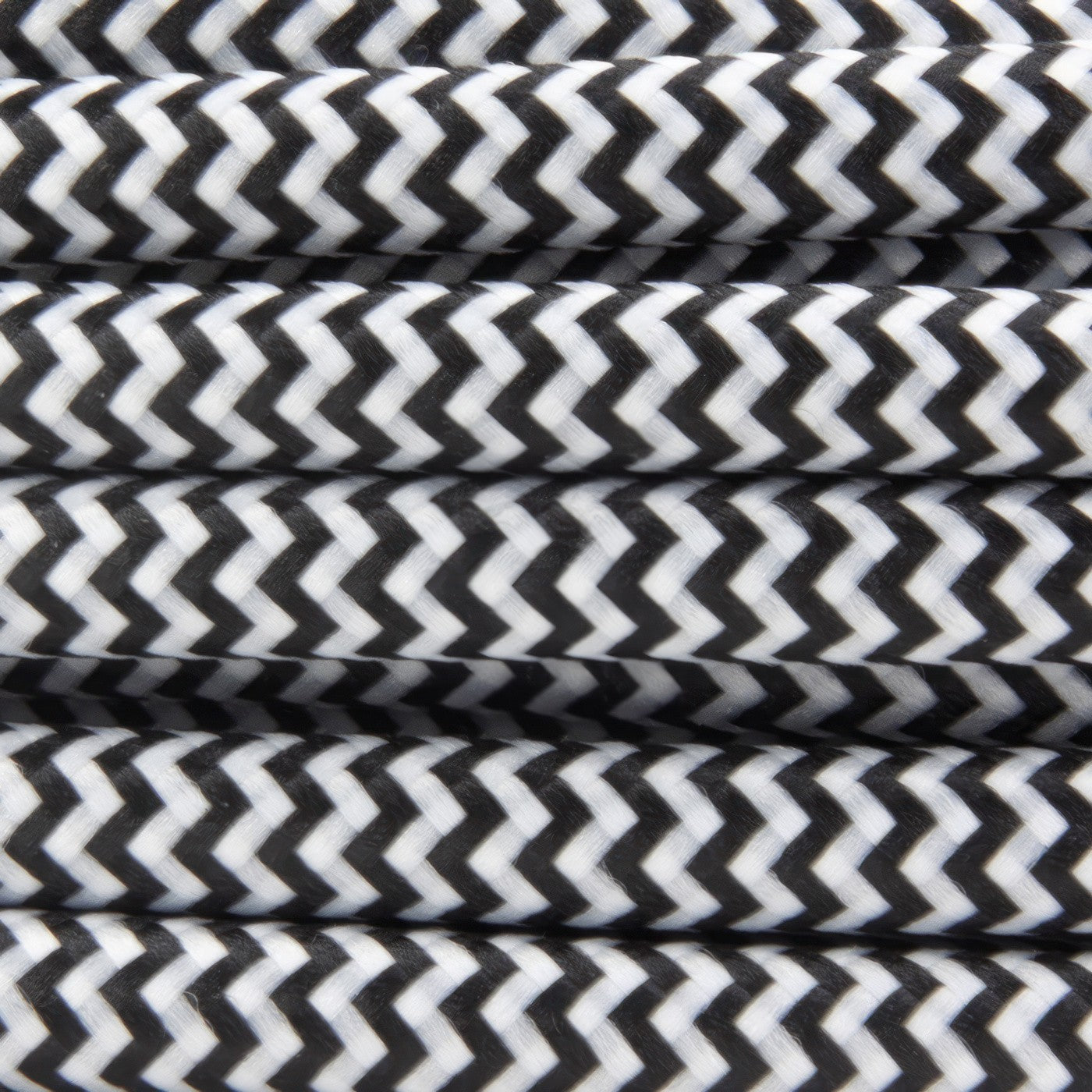 Seta ZIG ZAG nero - Tondo