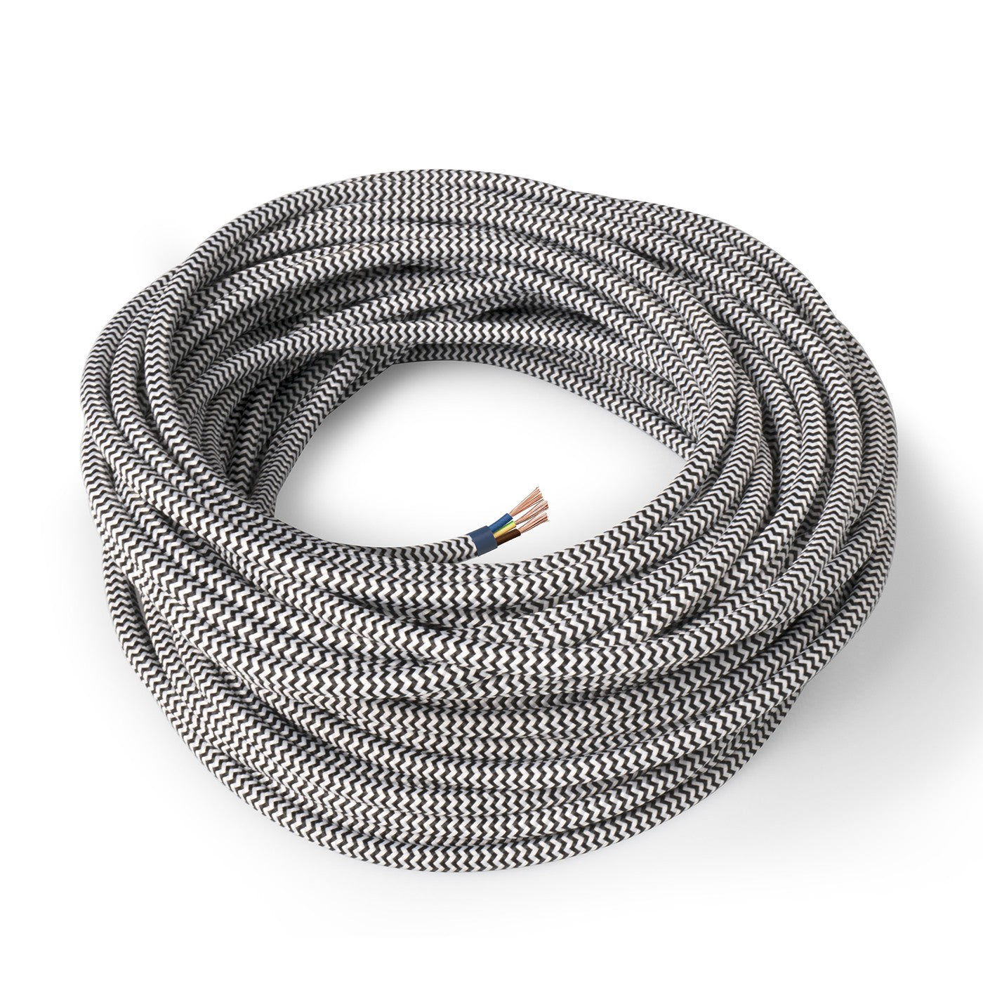 Seta ZIG ZAG nero - Tondo