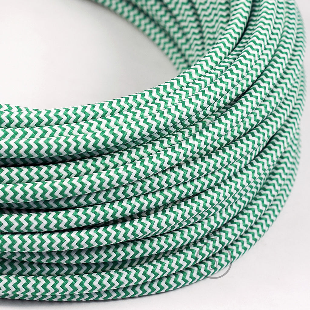 Seta ZIG ZAG verde - Tondo