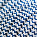 Seta ZIG ZAG blu - Tondo