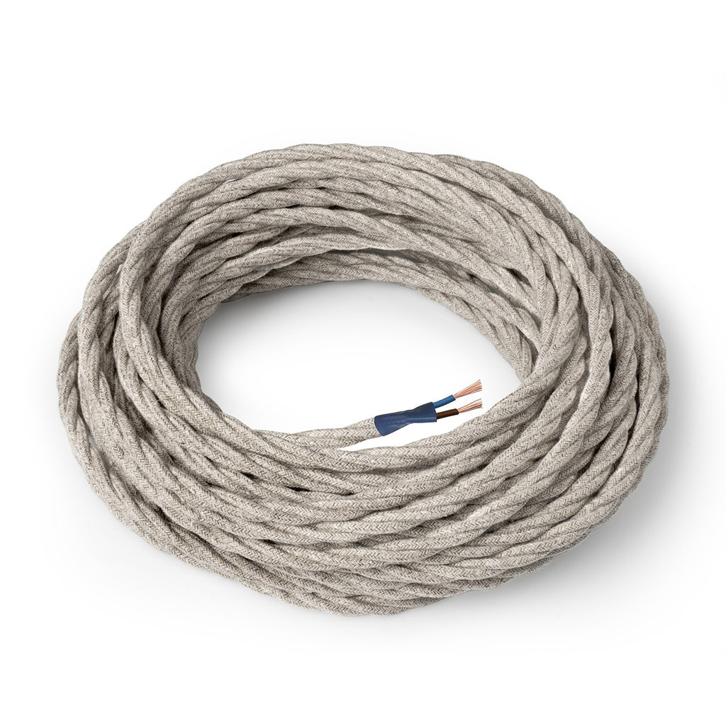 Lino BEIGE - Trecciato